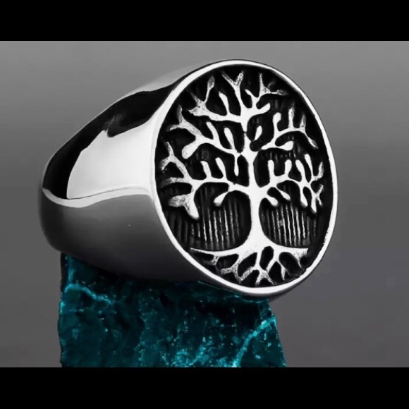 Tree of Life 🌳 men’s ring, size 10 - Picture 2 of 2